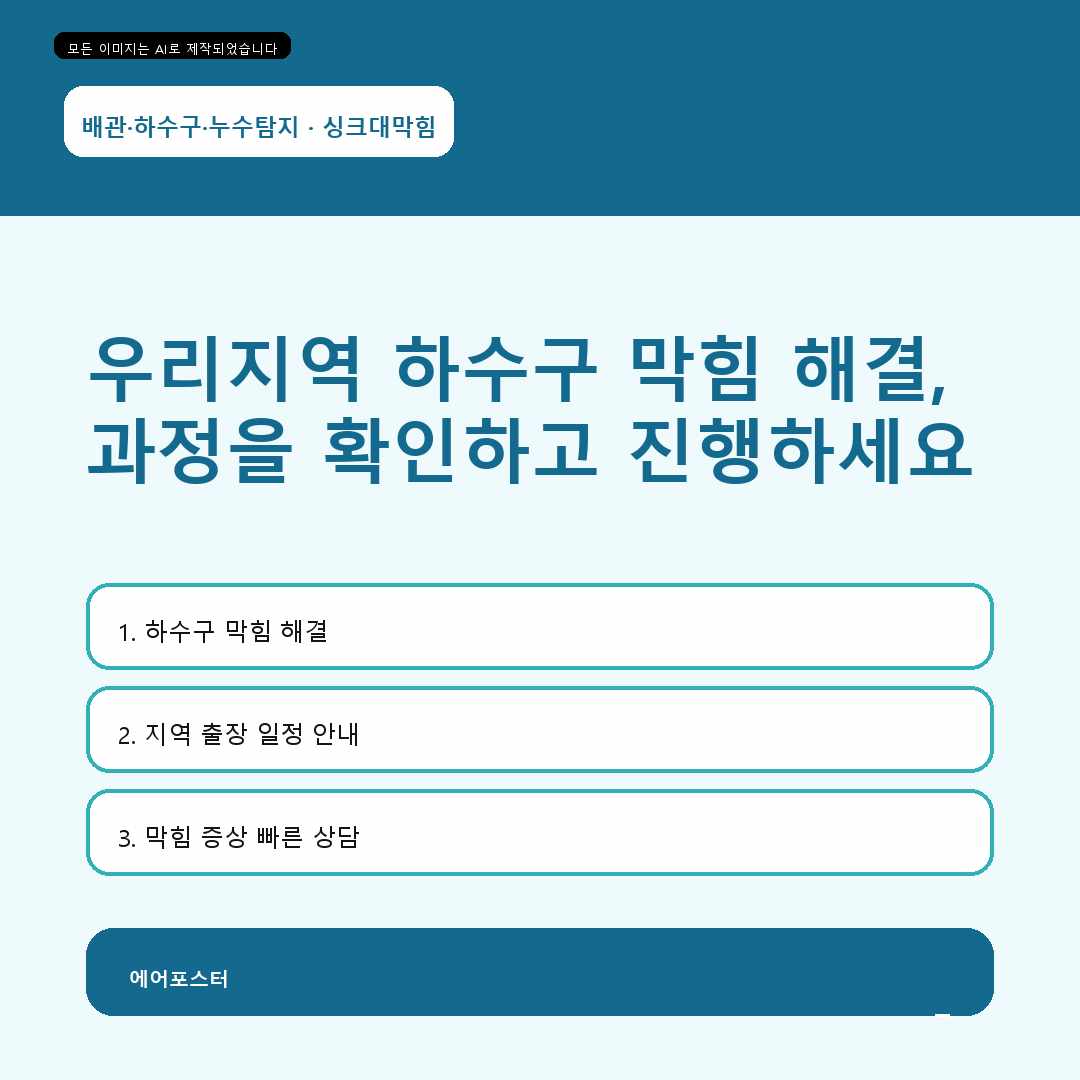화성 정문리 베란다 배수 막힘 해결, 배관 구조에 맞춘 점검 순서