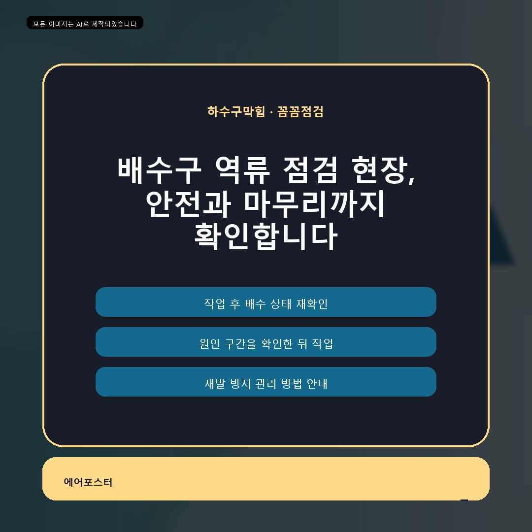 시흥 논곡동 배관 고압세척, 증상과 원인이 다른 경우