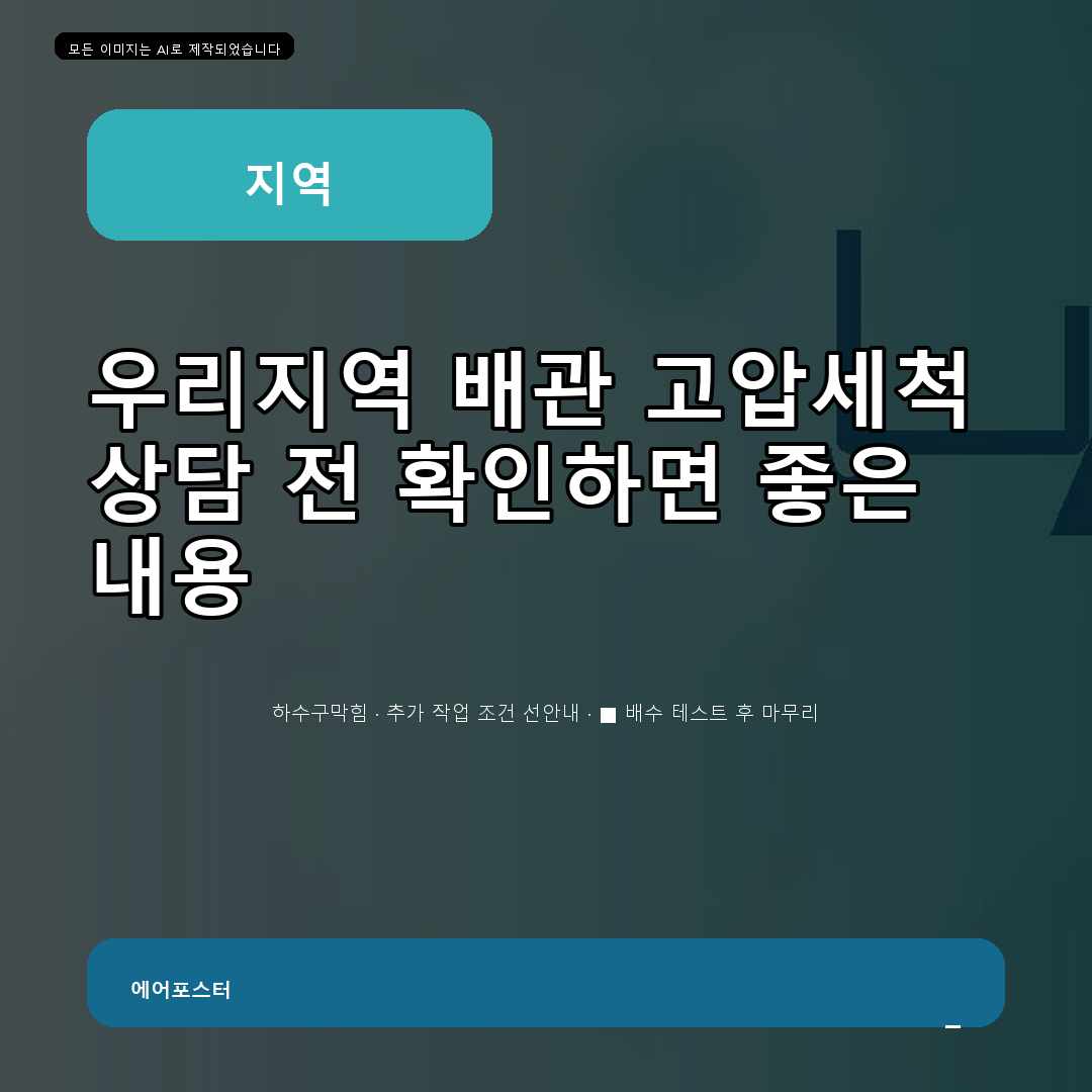 해창리 세면대 막힘 해결, 현장 상태에 따른 작업 방법 현장 기준으로 설명