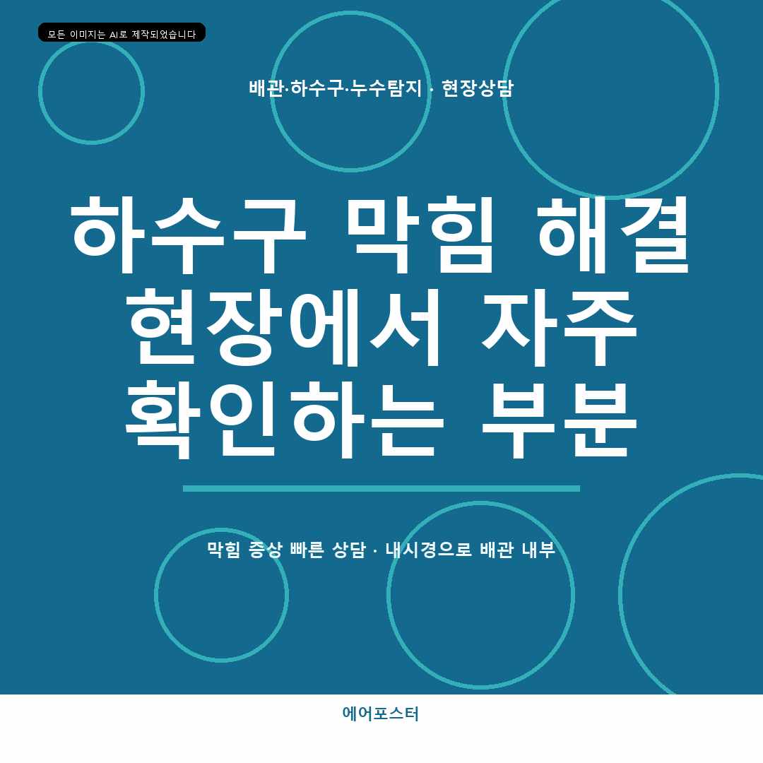 경기 안산 고잔동 세면대 막힘 해결, 불필요한 작업을 줄이는 기준