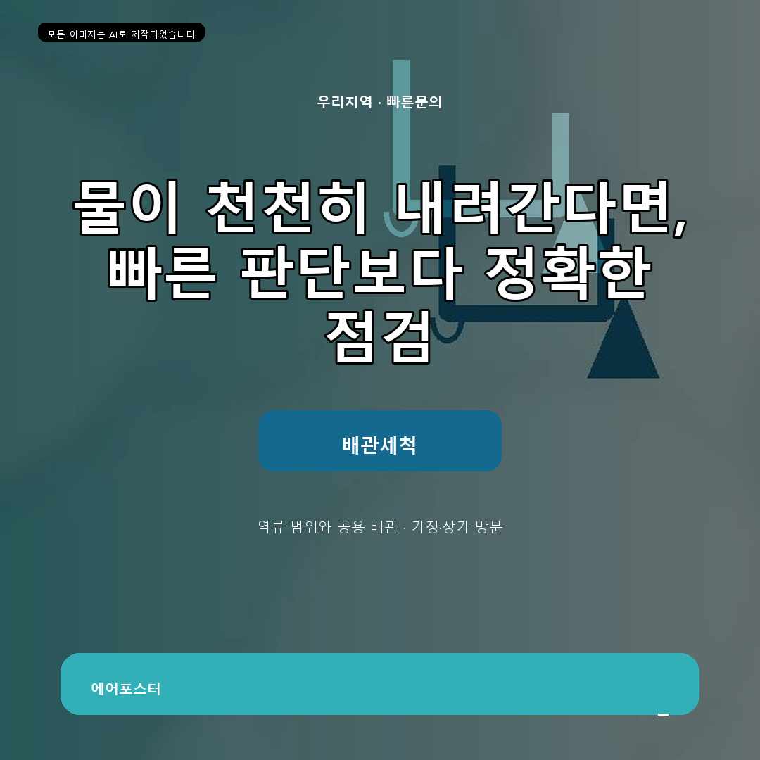 남양주 묵현리 싱크대 막힘 해결, 접근 조건에 따른 작업 차이