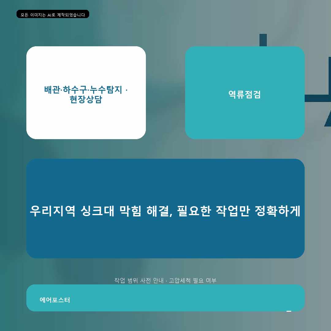 갈산동 싱크대 막힘 해결 현장 안내, 작업 후 확인할 부분 확인하기