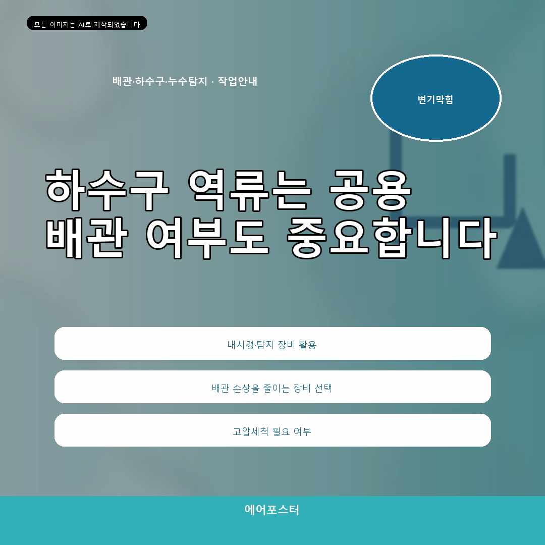 경기 안성 금석동 싱크대 막힘 해결, 벽체 배수관 상태에 따라 달라지는 작업