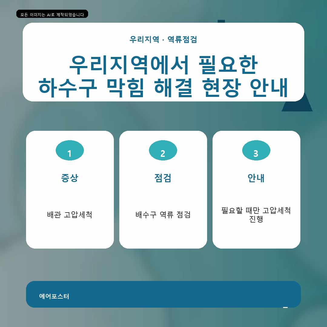 의왕 고천동 싱크대 막힘 해결, 원인 구간을 좁히는 방법