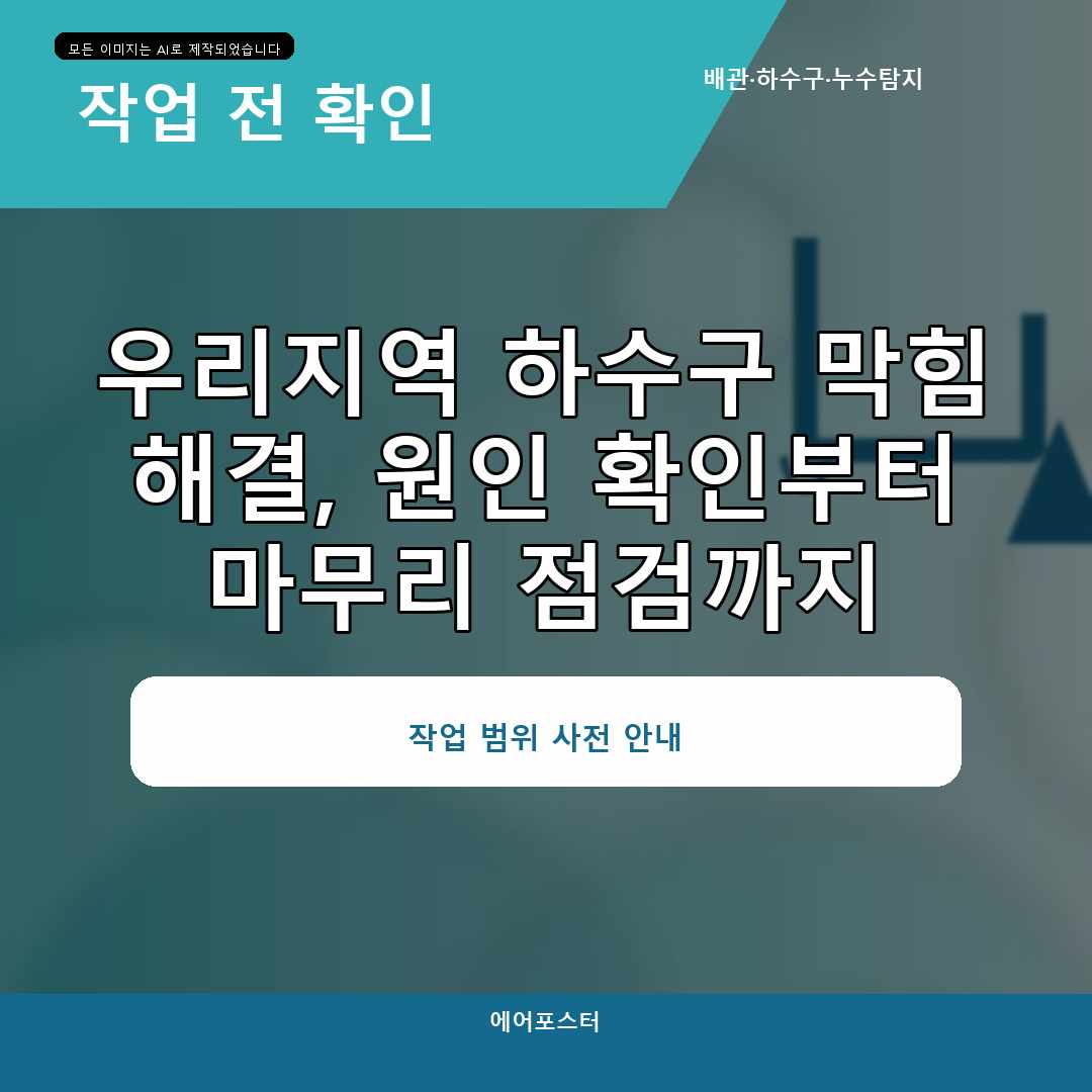 고양 선유동 싱크대 막힘 해결, 트랩 상태 확인 전 놓치기 쉬운 점
