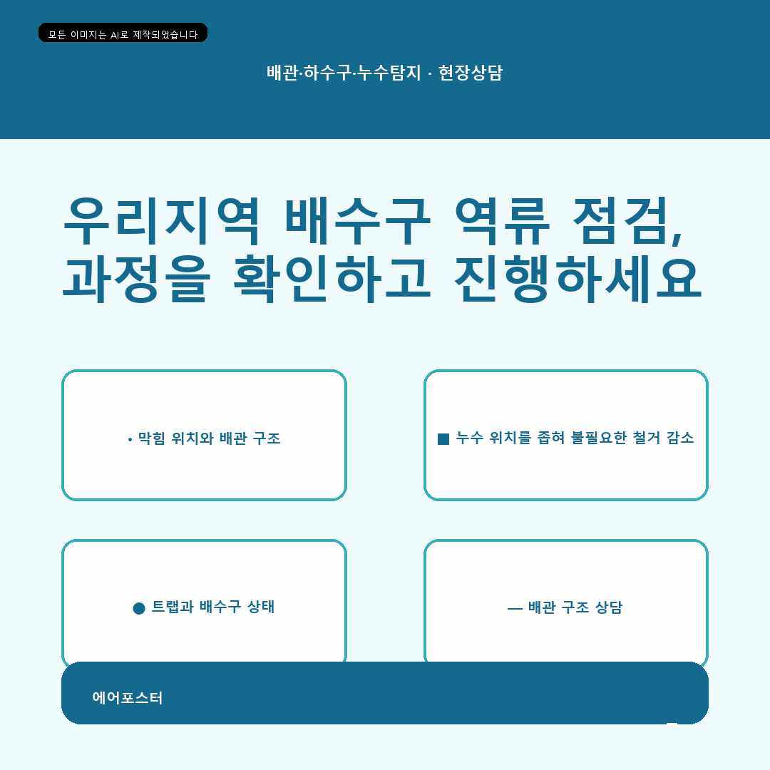 작전동 배관 동파·해빙 현장 안내, 작업 후 확인할 부분 정리