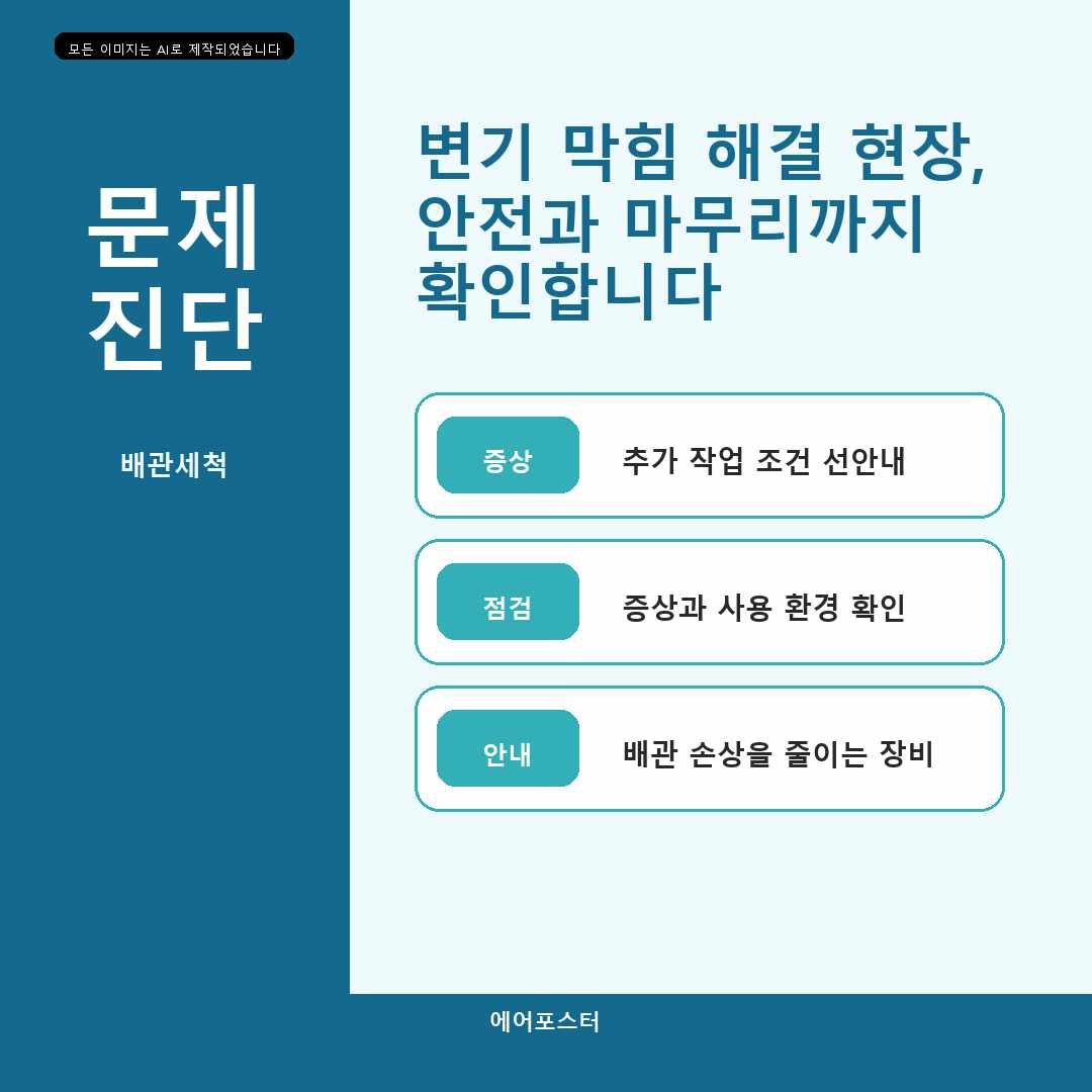 서울 노원구 월계동 배관 내시경 점검, 불필요한 작업을 줄이는 기준