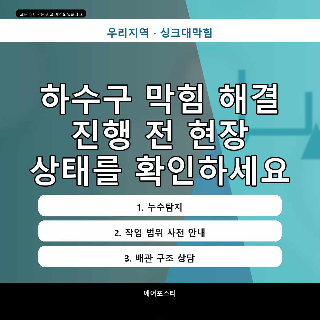 광주 만선리 베란다 배수 막힘 해결, 증상과 원인이 다른 경우