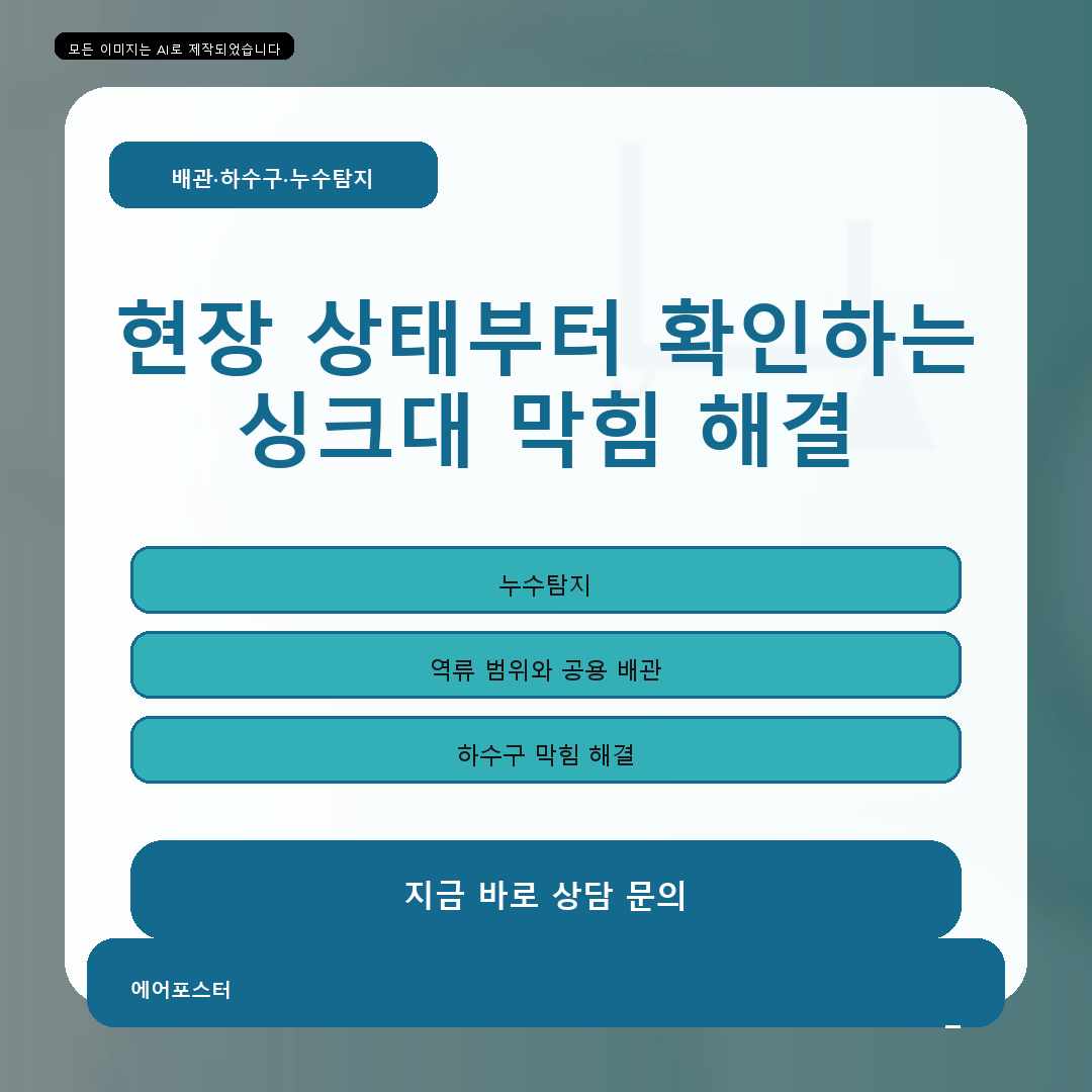 강남구 율현동 베란다 배수 막힘 해결, 접근 조건에 따른 작업 차이