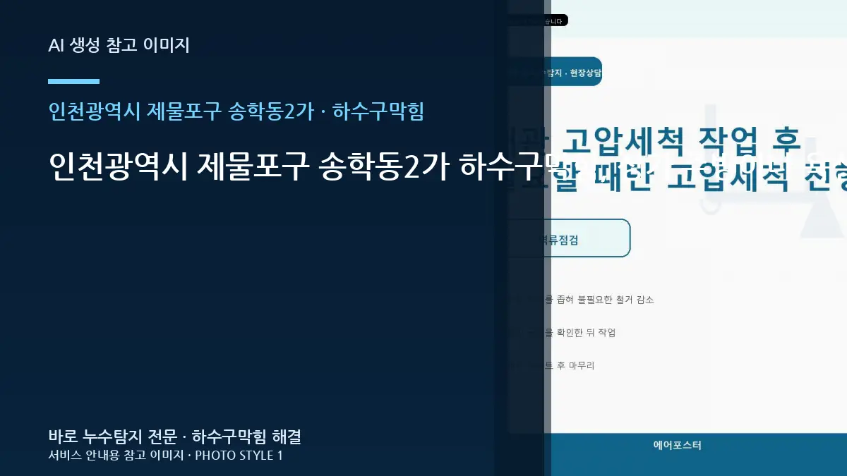 인천광역시 제물포구 송학동2가 하수구막힘, 상가 주방이나 욕실에서 사용량이 많을 때만 역류하는 현상일 때 먼저 확인할 순서
