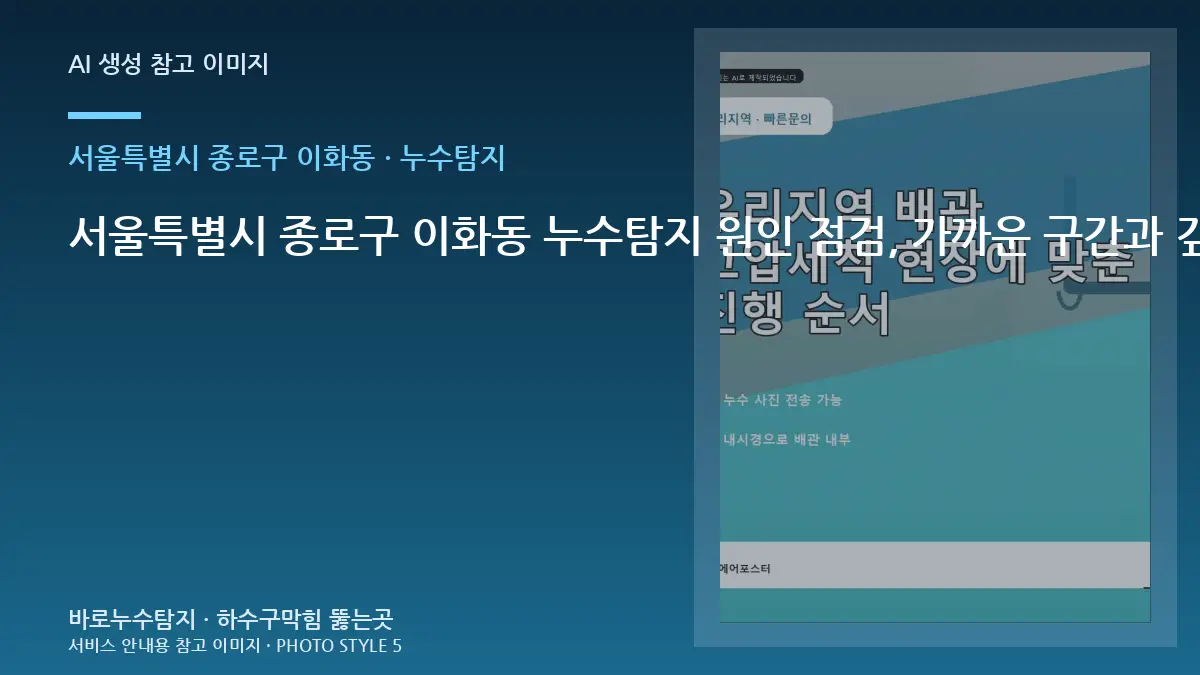서울특별시 종로구 이화동 누수탐지 원인 점검, 가까운 구간과 깊은 구간을 나누는 기준