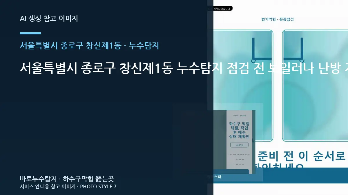 서울특별시 종로구 창신제1동 누수탐지 점검 전 보일러나 난방 계통과 연관된 압력 변화가 있는지부터 살펴보세요